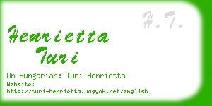 henrietta turi business card